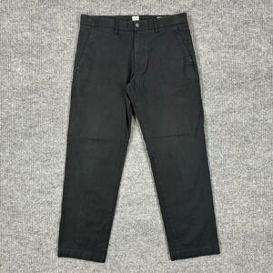 GAP For Good Mens Straight Pants Size 32x30 Black Chino Cotton Stretch‎ Low Rise